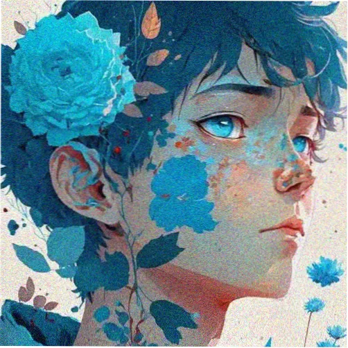 防溺水漫画角色小满的像素头像
